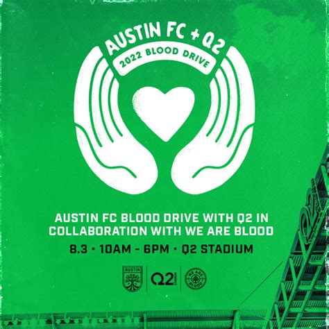 We Are Blood, Austin FC to host blood drive